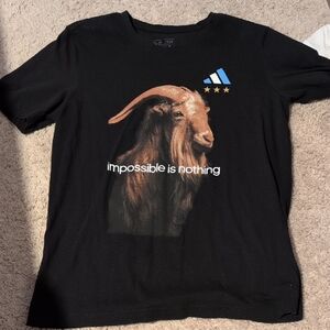 Adidas Black 'Impossible is Nothing' Goat T-Shirt